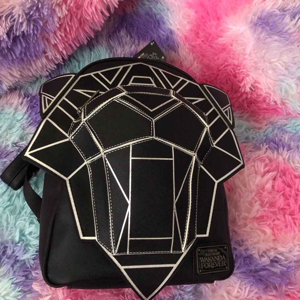 Black Geometric Panther Backpack - Wakanda Forever